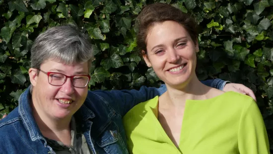 Bewoner en begeleider